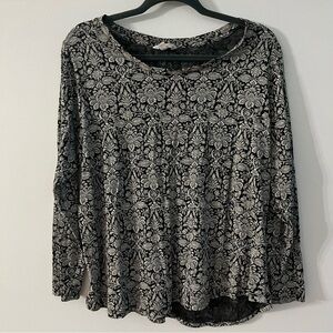 Lucky Brand Black and White knit top